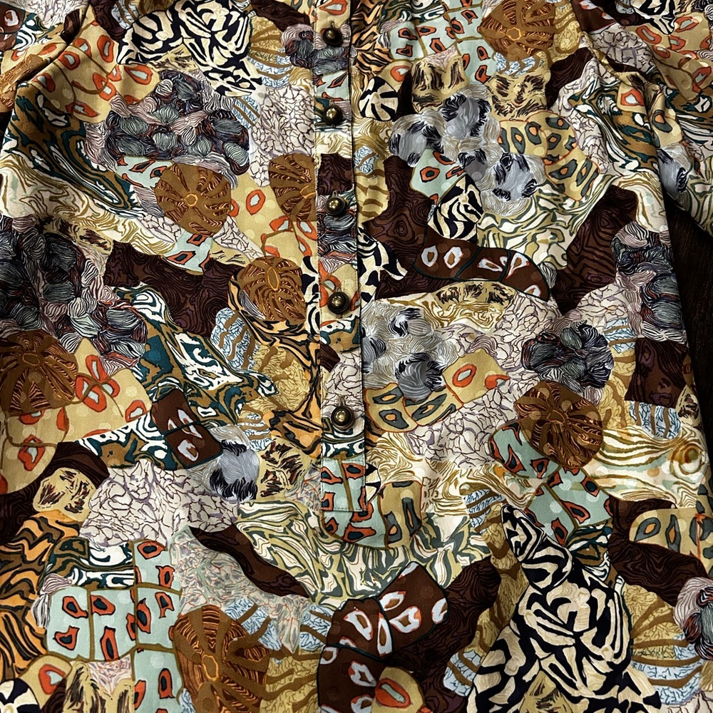 Vintage Wayne Kastning for Helga Floral Long Sleeve Dress. - Picture 4 of 5